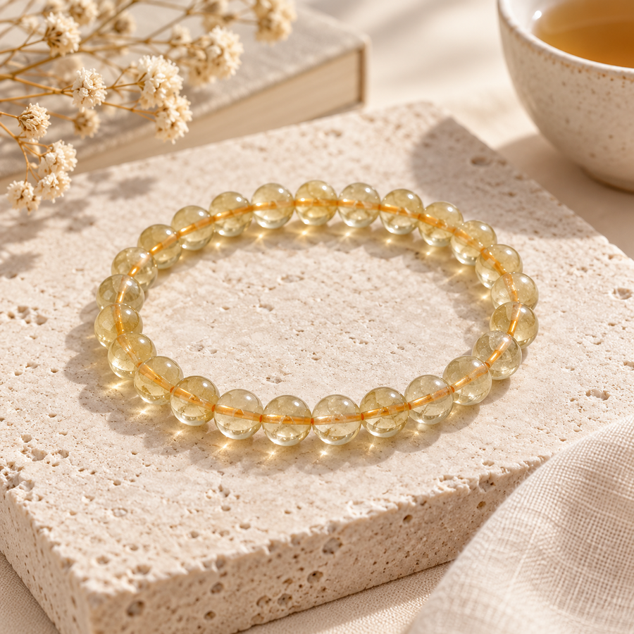 Serenity Citrine Beaded Bracelet