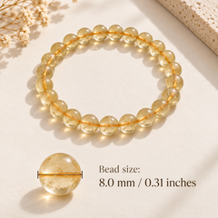 Serenity Citrine Beaded Bracelet – size guide