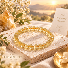 Serenity Citrine Beaded Bracelet – meaning story