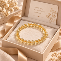 Serenity Citrine Beaded Bracelet – gift packaging