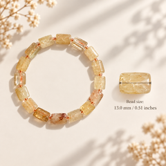 Celestial Red Hematoid Quartz Bracelet – size guide