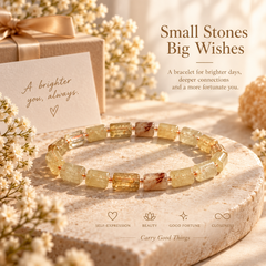 Celestial Red Hematoid Quartz Bracelet – gift packaging