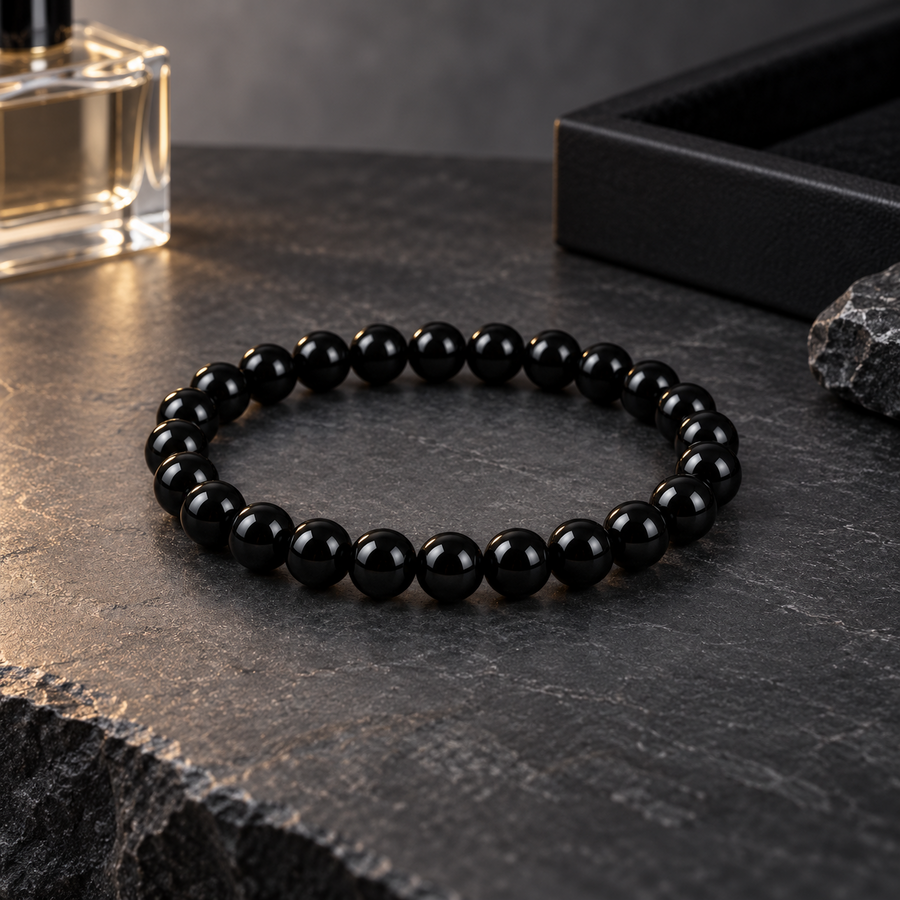 Harmonic Deep Obsidian Bracelet