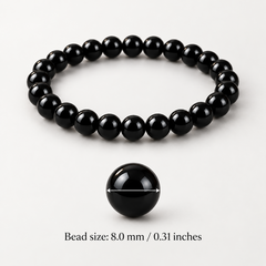 Harmonic Deep Obsidian Bracelet – size guide