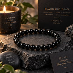 Harmonic Deep Obsidian Bracelet – meaning story