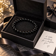 Harmonic Deep Obsidian Bracelet – gift packaging