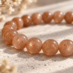 Celestial Sunstone Bracelet – macro detail