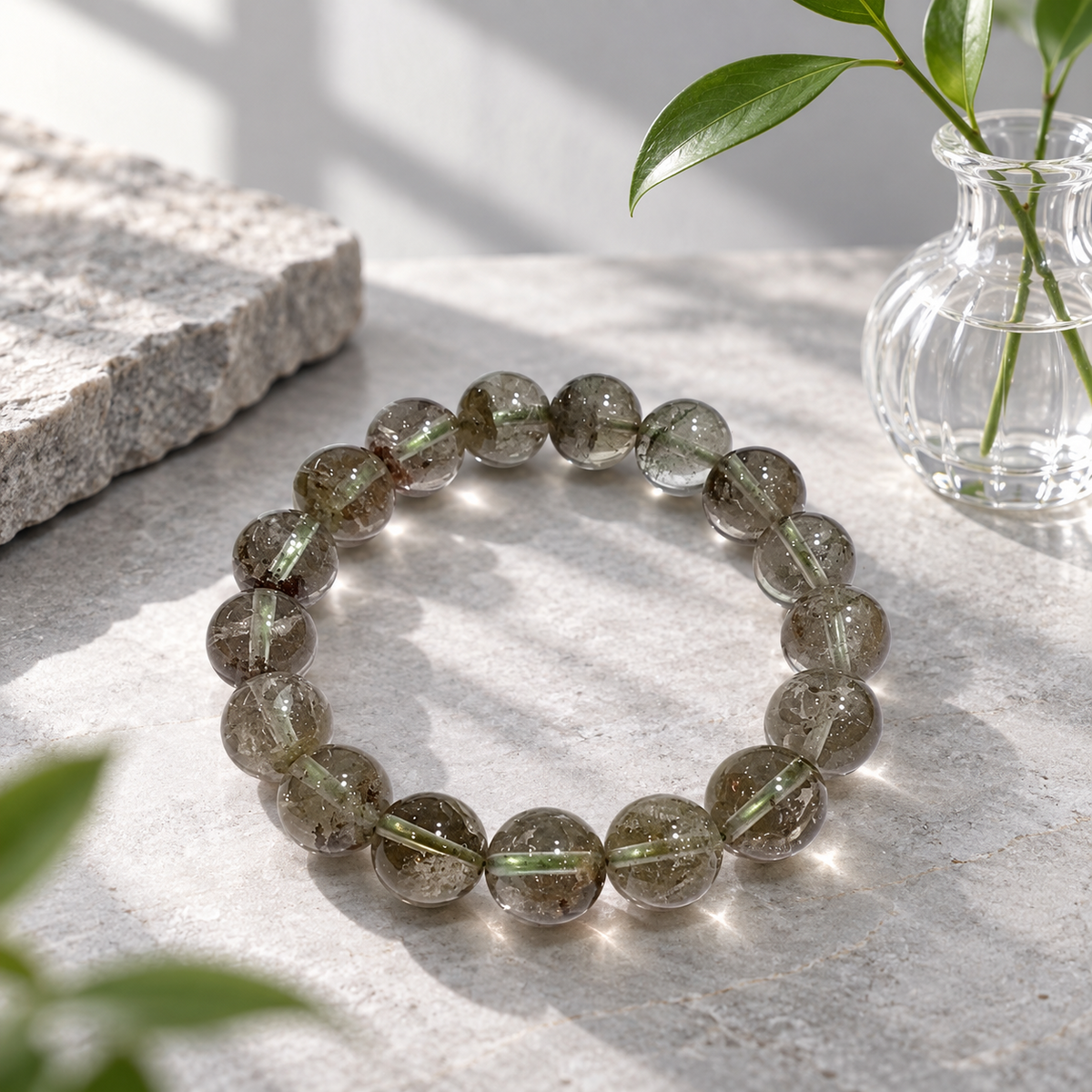 Celestial Green Phantom Quartz Bracelet – hero product image