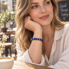 Ethereal Natural Kyanite Bracelet – lifestyle wearing