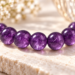 Celestial Amethyst Bracelet – macro detail