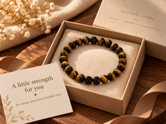 Serenity Tiger's Eye Beaded Bracelet – gift packaging