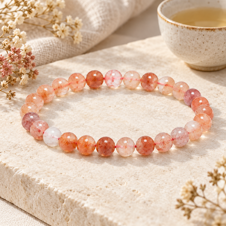 Aura Shield Red Hematoid Quartz Bracelet