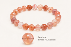 Aura Shield Red Hematoid Quartz Bracelet – size guide